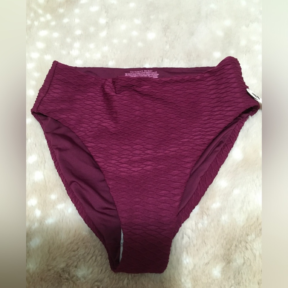 Victoria's Secret High Waisted Bikini Swim Bottom - Plum